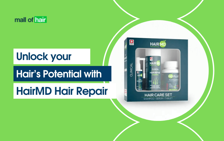 Entfalten Sie das Potenzial Ihres Haares mit dem HairMD Clinical Hair Repair Set