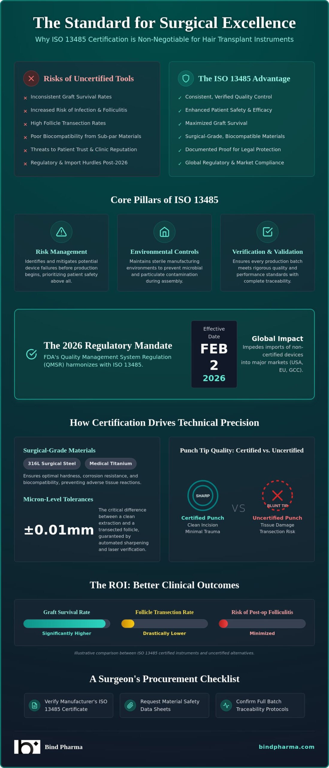 ISO 13485 Hair Transplant Instruments: The Standard for Surgical Excellence in 2026